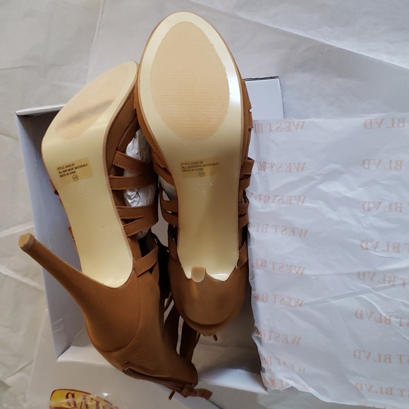 West Blvd New SADE Gladiator High Heels Caged Lace Up Pumps Platform Shoes Sexy! - Picture 15 of 16